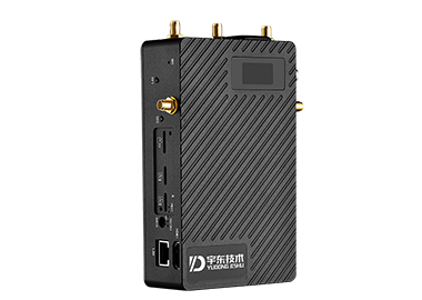 5G單兵圖傳2張SIM卡整機一體化設計，支持攝像機的熱靴安裝，可與DV攝像機組合使用